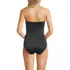 Women's Slender Suit Shine Bandeau Tummy Control High Leg One Piece Swimsuit, Back