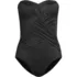 Women's Slender Suit Shine Bandeau Tummy Control High Leg One Piece Swimsuit, Front