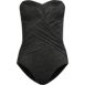 Women's Slender Suit Shine Bandeau Tummy Control High Leg One Piece Swimsuit, Front