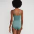 Women's Slender Suit Shine Bandeau Tummy Control High Leg One Piece Swimsuit, alternative image