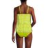 Women's Chlorine Resistant Mesh Scoop Neck Tiered Tankini Swimsuit Top, Back