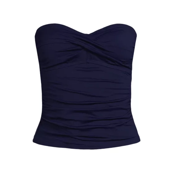 Women's Chlorine Resistant Bandeau Tankini Swimsuit Top - primary