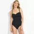 Women's D-Cup Bandeau Tankini Swimsuit Top, Front
