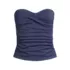Women's Shine Wrap Bandeau Tankini Swimsuit Top, Front