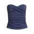 Women's Shine Wrap Bandeau Tankini Swimsuit Top, Front