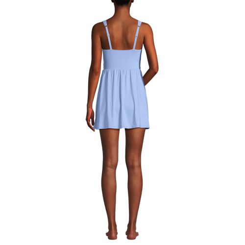 Women's Slender Suit Shine Wrap Swim Dress Swimsuit, Back