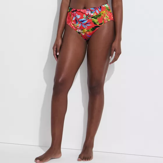 Women's Chlorine Resistant Classic Mid Waist Bikini Bottoms - primary
