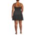 Women's Plus Size SlenderSuit Shine Wrap Swim Dress Swimsuit, Back