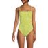 Women's Chlorine Resistant Bandeau High Leg Strappy One Piece Swimsuit , alternative image