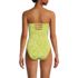 Women's Chlorine Resistant Bandeau High Leg Strappy One Piece Swimsuit , Back