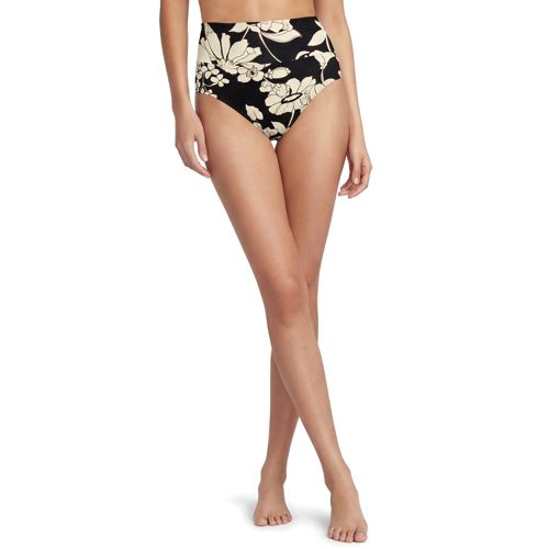  Lands' End Bikinihose Zum Umschlagen, High Waist, Damen, Größe:36 Regular, Schwarz, Nylon-mischung, By Lands' End 