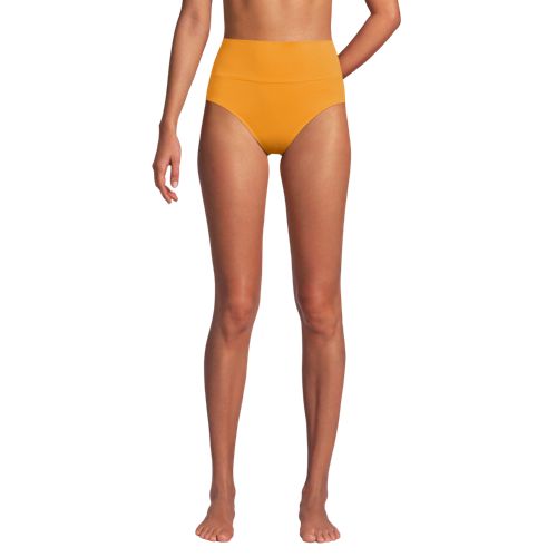  Lands' End Bikinihose Zum Umschlagen, High Waist, Damen, Größe:48 Regular, Orange, Nylon-mischung, By Lands' End 