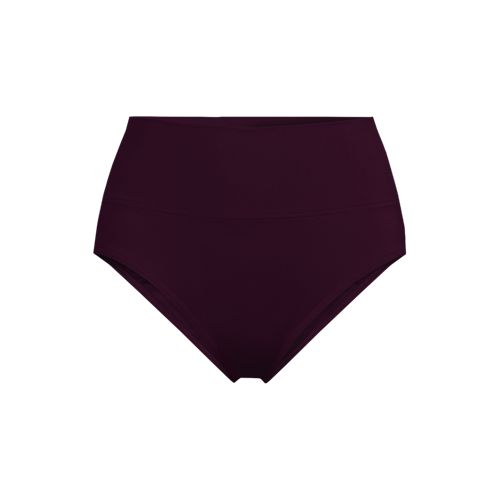 Foldover Bikini Bottoms, Women, size: 18, regular, Purple, Nylon-blend, by Lands' End
