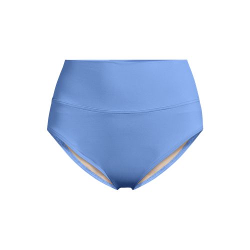 Foldover Bikini Bottoms, Women, size: 20, regular, Blue, Nylon-blend, by Lands' End