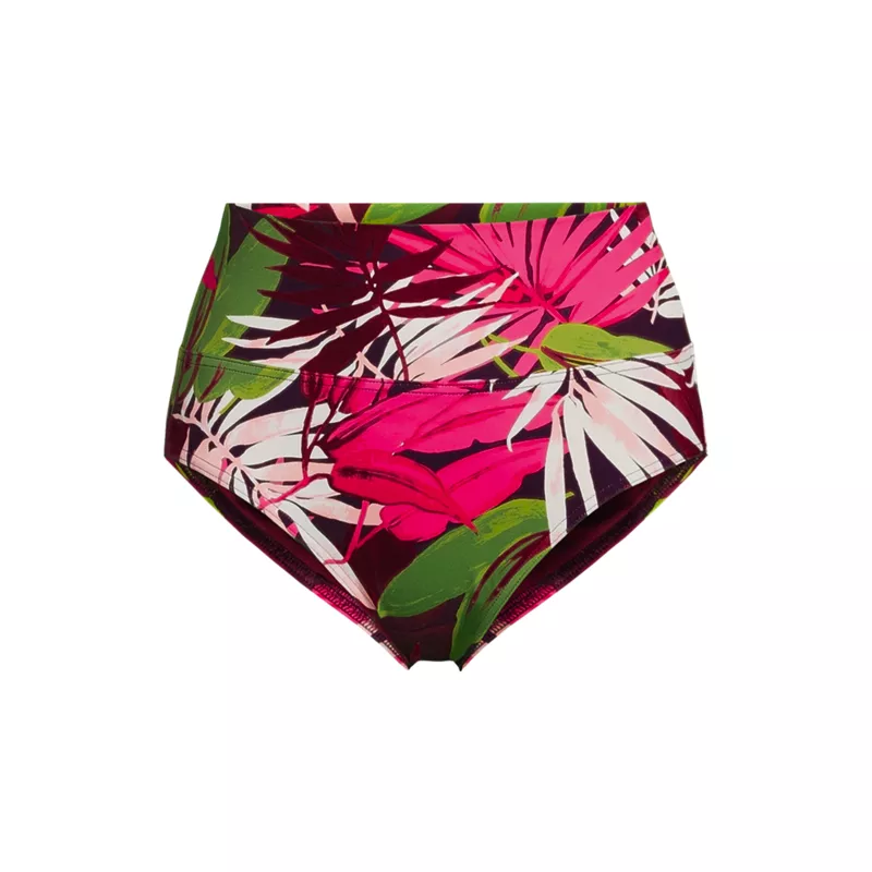 Women's Plus Size Pinchless High Waisted Bikini Bottoms, Front