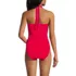 Women's Chlorine Resistant Halter Tankini Swimsuit Top and High Leg High Waisted Bottoms 2 Piece Set, Back
