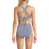 Women's V-Neck Bikini and High Waisted Bottom Swimsuit Set, Back
