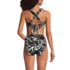 Women's V-Neck Bikini and High Waisted Bottom Swimsuit Set, Back