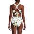 Women's V-Neck Tankini and High Waisted Bottom Swimsuit Set, Back