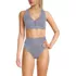 Women's V-Neck Bikini and High Waisted Bottom Swimsuit Set, Front