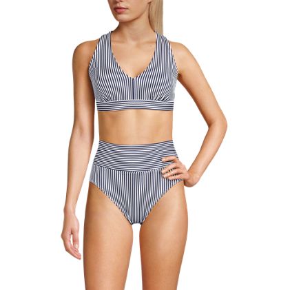 Women's V-Neck Tankini and High Waisted Bottom Swimsuit Set - image 1