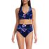Women's V-Neck Bikini and High Waisted Bottom Swimsuit Set, Front