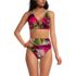 Women's V-Neck Tankini and High Waisted Bottom Swimsuit Set, Front