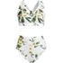 Women's V-Neck Tankini and High Waisted Bottom Swimsuit Set, Front