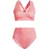 Women's V-Neck Bikini and High Waisted Bottom Swimsuit Set, Front
