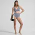 Women's V-Neck Bikini and High Waisted Bottom Swimsuit Set, alternative image