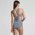 Women's V-Neck Bikini and High Waisted Bottom Swimsuit Set, Back