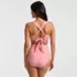 Women's V-Neck Bikini and High Waisted Bottom Swimsuit Set, Back