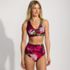 Women's V-Neck Tankini and High Waisted Bottom Swimsuit Set, Front