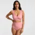 Women's V-Neck Bikini and High Waisted Bottom Swimsuit Set, Front