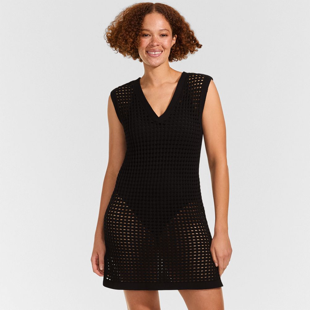 Women's Open Knit Cover-up Dress | Lands' End