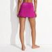 Women's Chlorine Resistant Shine Twist Front Mini Swim Cover-up Skirt, Back