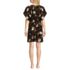 Women's Crinkle Rayon Short Sleeve Gathered Waist Kaftan Swim Cover-up Dress, Back