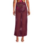 Women's Cotton Open Knit Maxi Swim Cover-up Skirt
