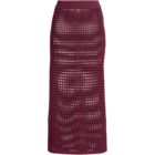 Women's Cotton Open Knit Maxi Swim Cover-up Skirt