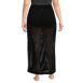 Women's Plus Size Cotton Open Knit Maxi Swim Cover-up Skirt, Back