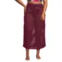 Women's Plus Size Cotton Open Knit Maxi Swim Cover-up Skirt, Front