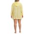 Women's Plus Size Rayon Rib Hooded Mini Cover-up Dress, Back