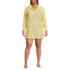 Women's Plus Size Rayon Rib Hooded Mini Cover-up Dress, Front