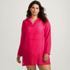 Women's Plus Size Rayon Rib Hooded Mini Cover-up Dress, Front