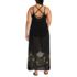 Women's Plus Size Mesh Scoop Neck Swim Cover-up Maxi Dress, Back