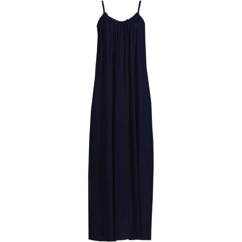 Women's Rayon Poly Rib Scoop Neck Swim Cover-up Maxi Dress