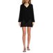 Women's Rayon Rib Hooded Mini Cover-up Dress, Front