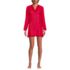 Women's Petite Rayon Rib Hooded Mini Cover-up Dress, Front