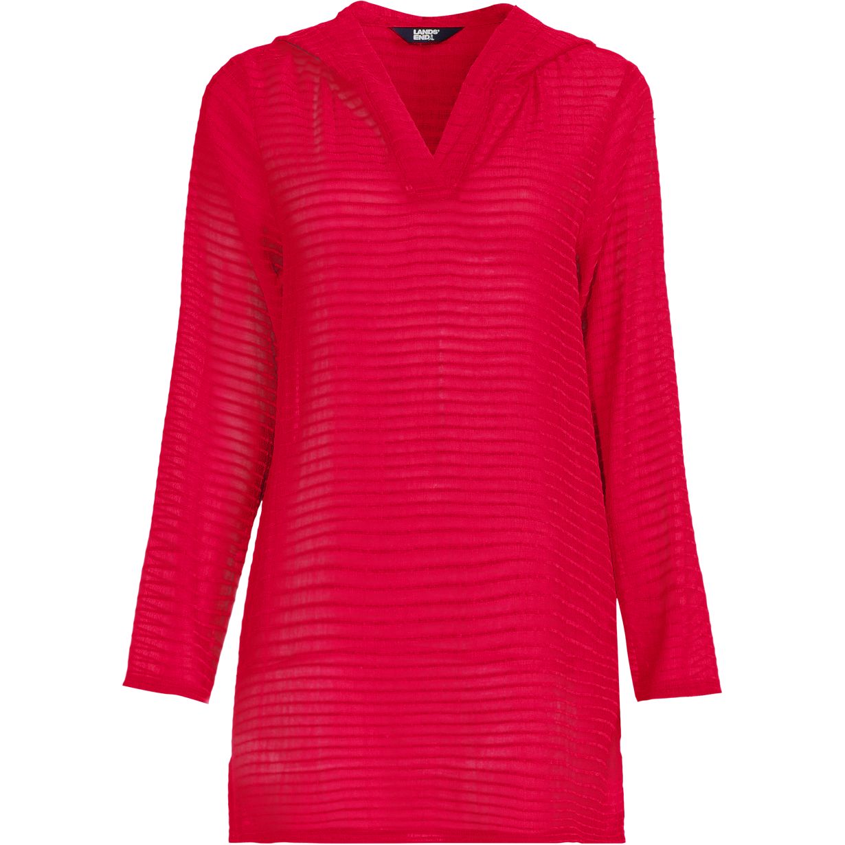 Women's Rayon Rib Hooded Mini Swim Cover-up Dress