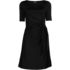 Women's Plus Size Elbow Sleeve Tie Waist Dress, Front